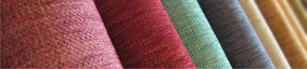 chenille fabric arranged by colour