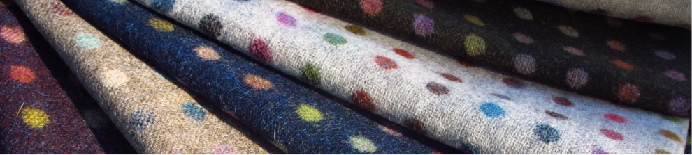 spotty wool curtain fabric