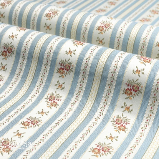 Georgiana Blythe Floral Stripe Blue