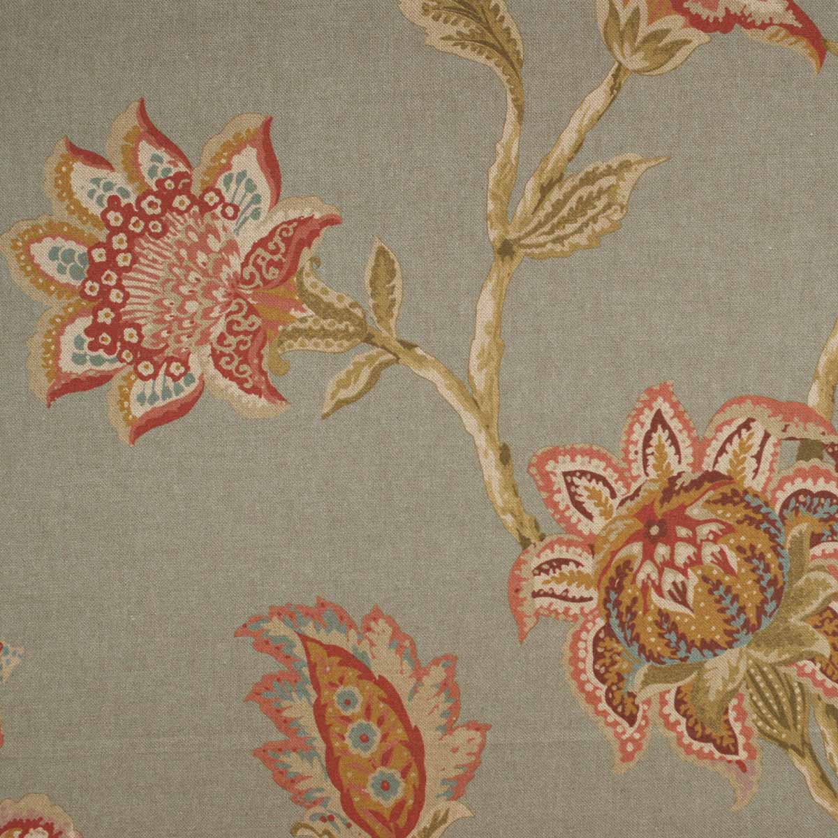 jacobean fabric, jacobean floral fabric, jacobean design fabric