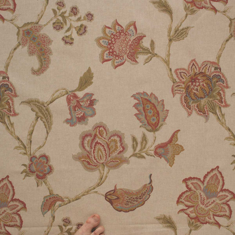 jacobean fabric, jacobean floral fabric, jacobean design fabric