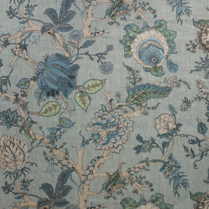 jacobean fabric, jacobean floral fabric, jacobean design fabric