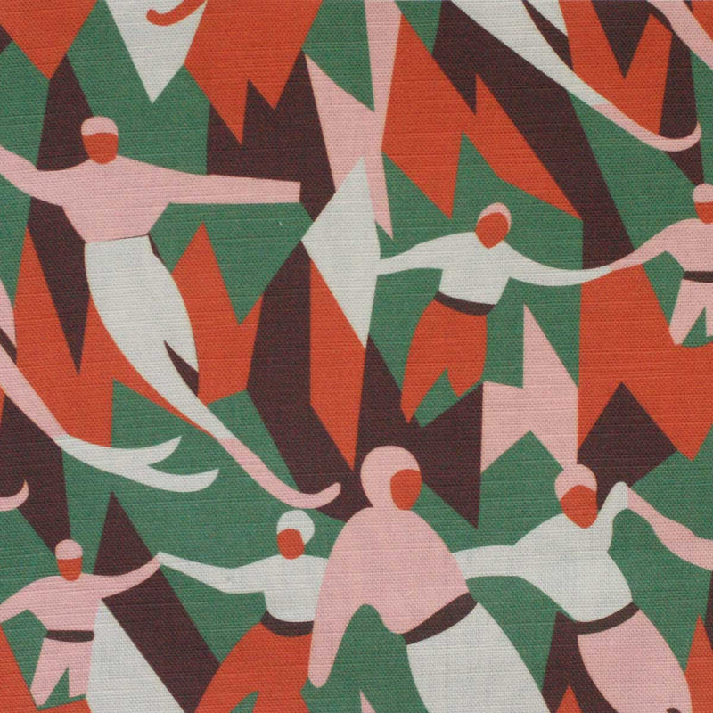 Joyful Workers - a Soviet era Art Deco textile