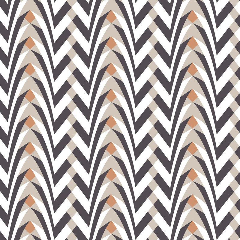 black, cream and amber art deco curtain upholstery fabric