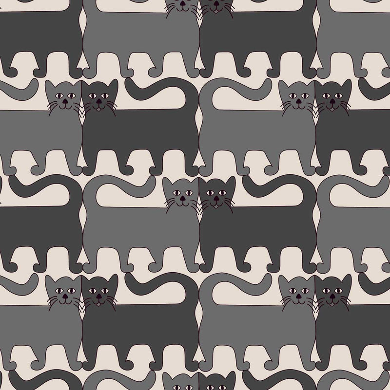 1960s cats curtain upholstery fabric