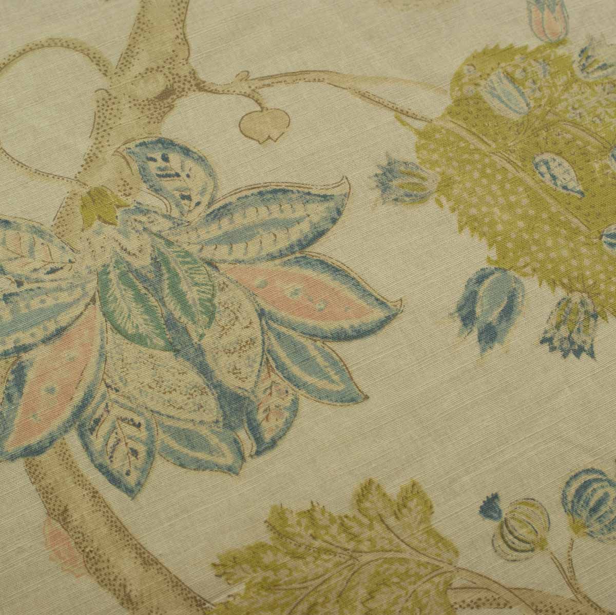 Acquitaine Fabrics Indienne Trail Blue