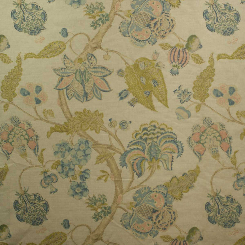 Acquitaine Fabrics Indienne Trail Blue
