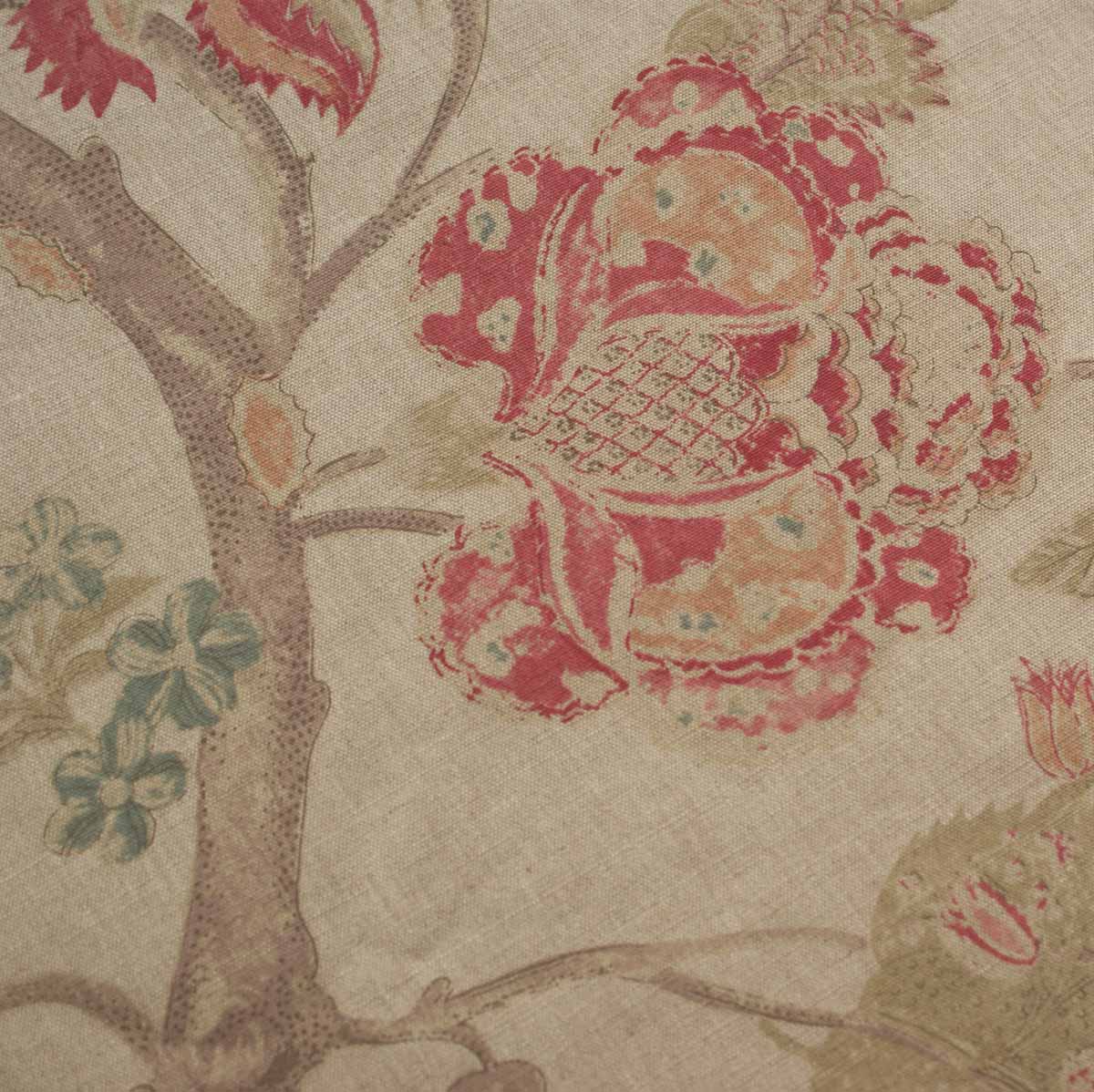Acquitaine Fabrics Indienne Trail Rosso