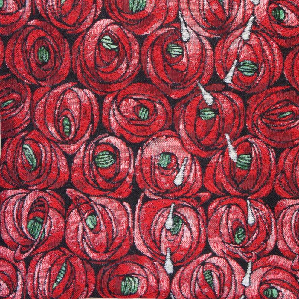 Charles Rennie Mackintosh curtain upholstery fabric.