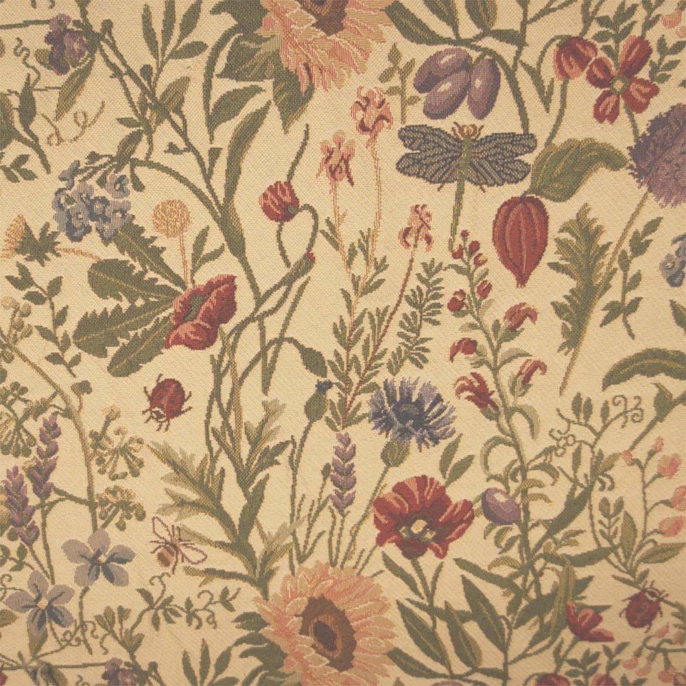Country flowers tapestry fabric