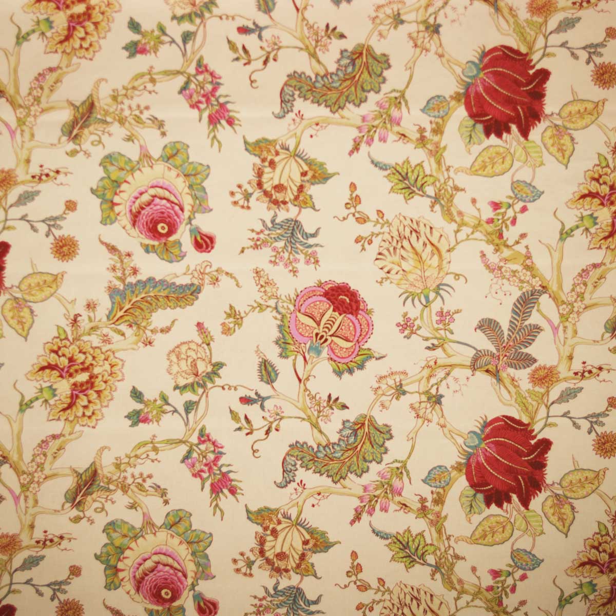 jacobean fabric, jacobean floral fabric, jacobean design fabric