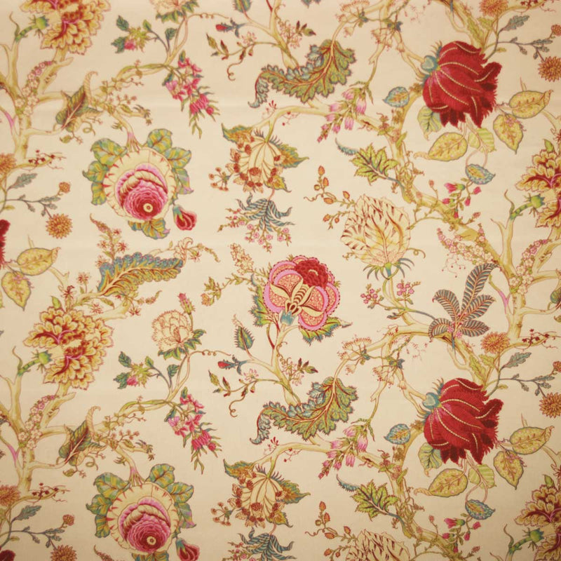 jacobean fabric, jacobean floral fabric, jacobean design fabric