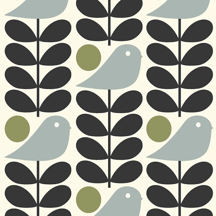 Orla Kiely Early Bird Granite fabric