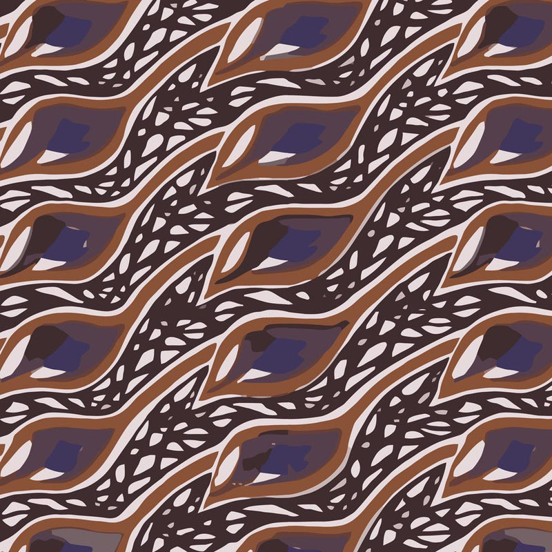 Furniture Fabric Blue Black Purple White by Charles Rennie Mackintosh