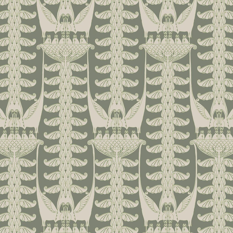 Chris Lebeau Birds Art Nouveau Fabric Textile