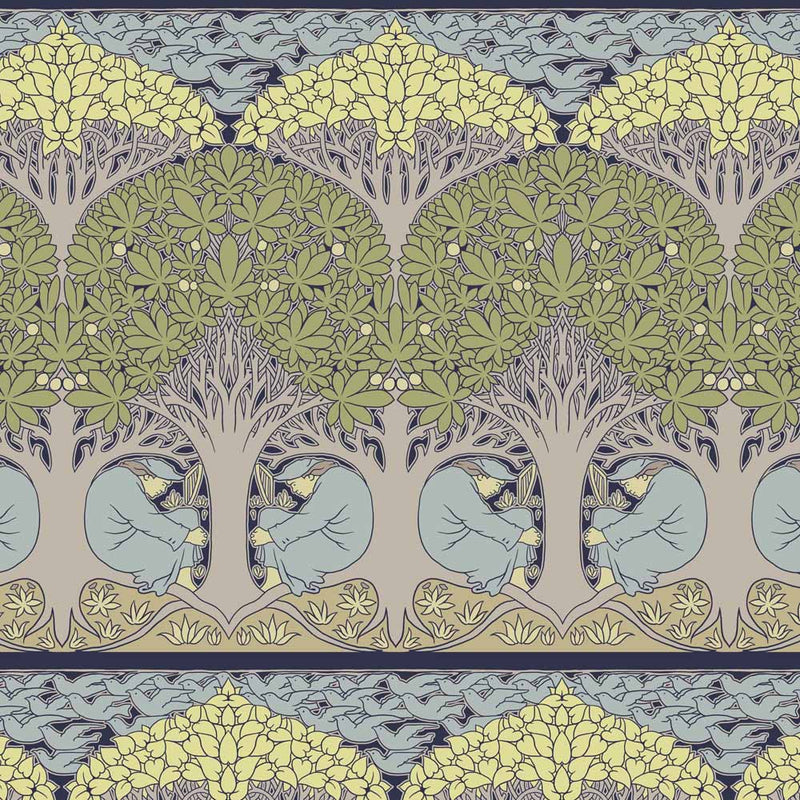 Chris Lebeau Birds Art Nouveau Fabric Textile