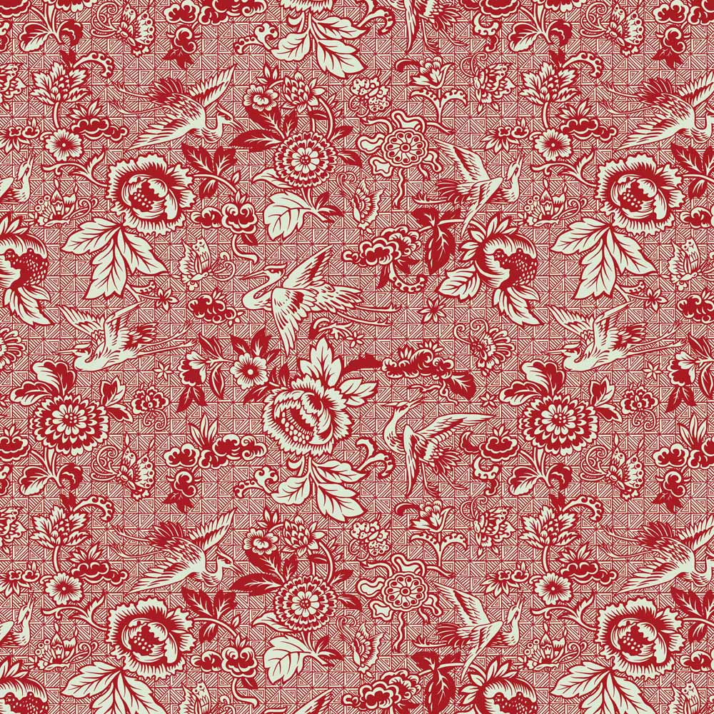 Christopher Dresser Cranes and Peonies textile design
