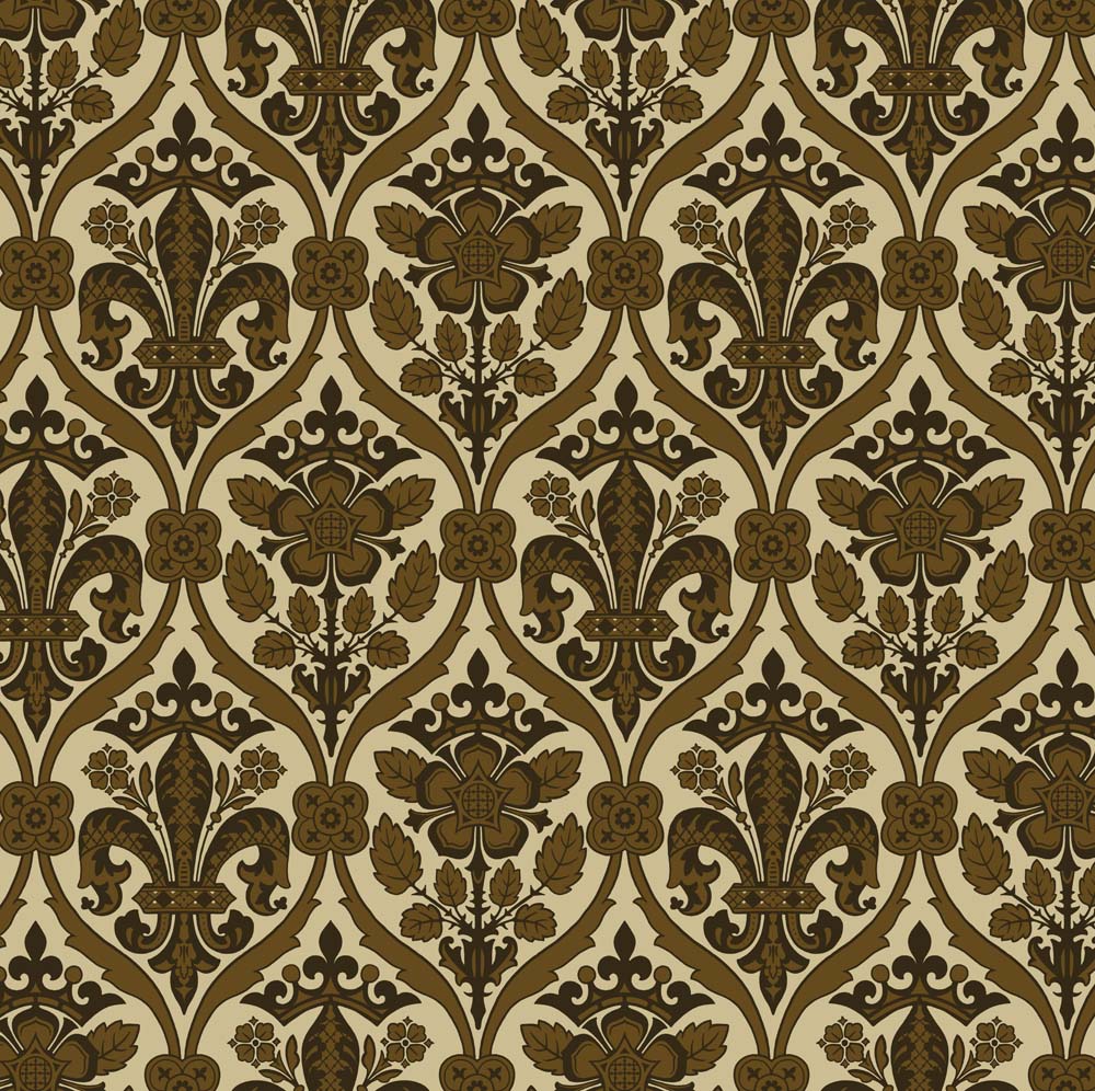 Augustus Pugin roses textile