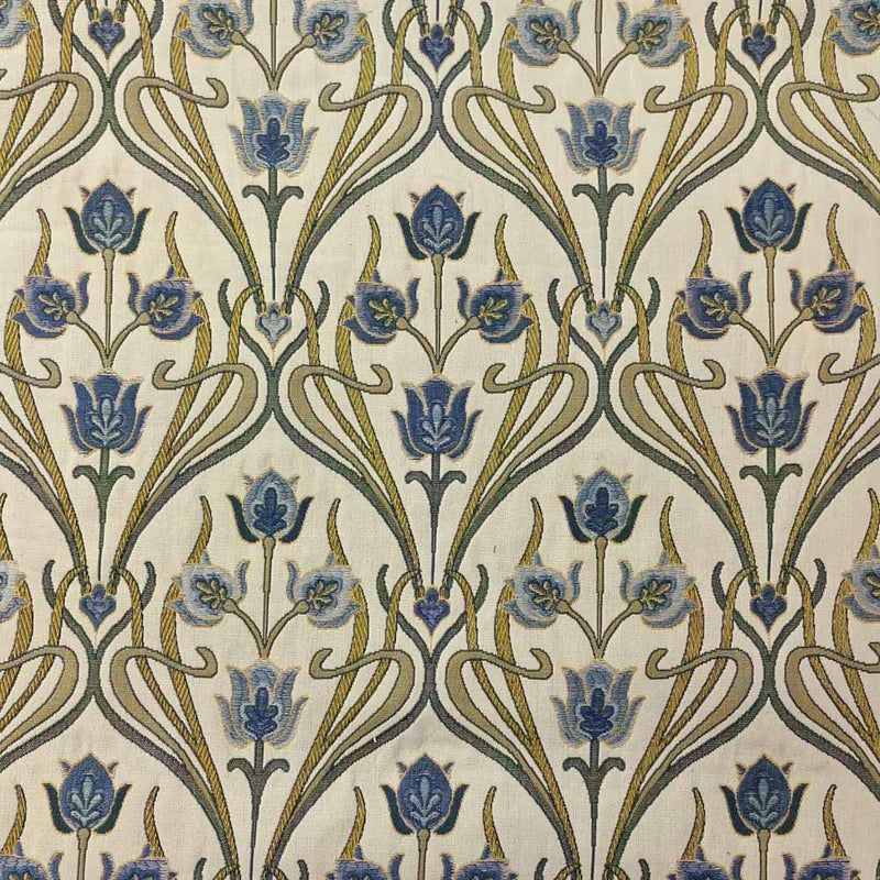 Art Nouveau floral curtain fabric