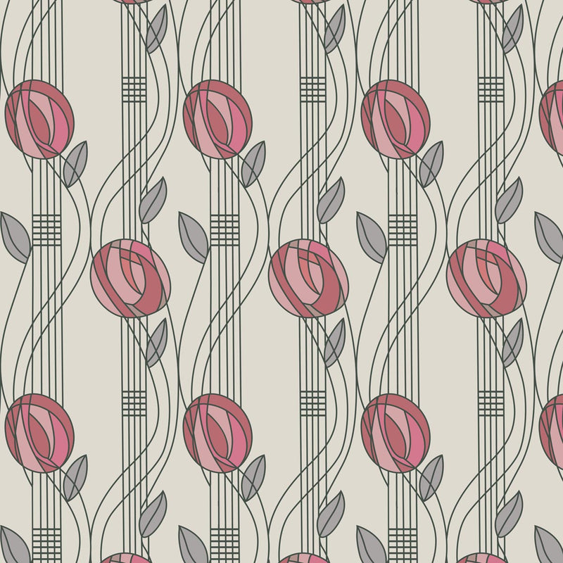 Furniture Fabric Blue Black Purple White by Charles Rennie Mackintosh