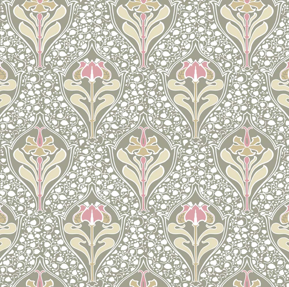 1910 Edwardian Cotton Curtain fabric Pale Blue