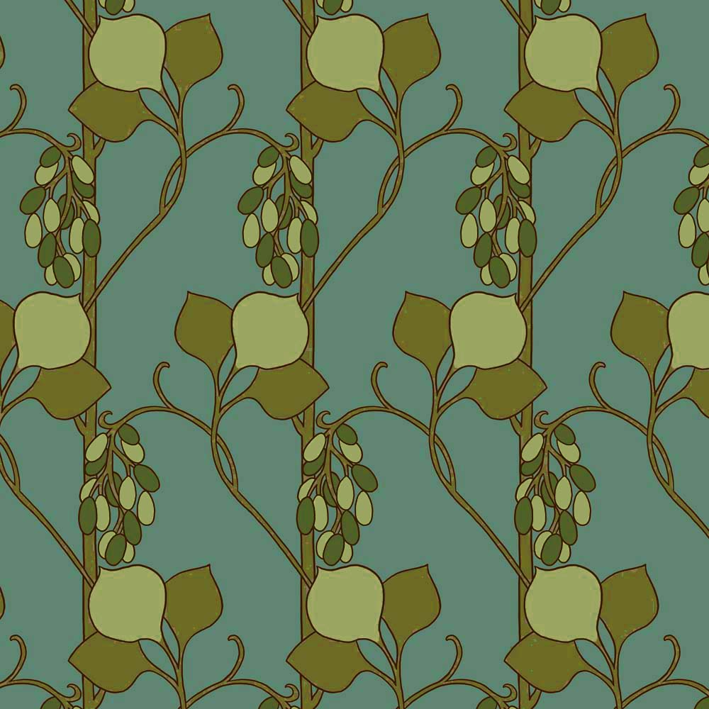 Gustav Stickley Grapes Design Textile for Upholstery