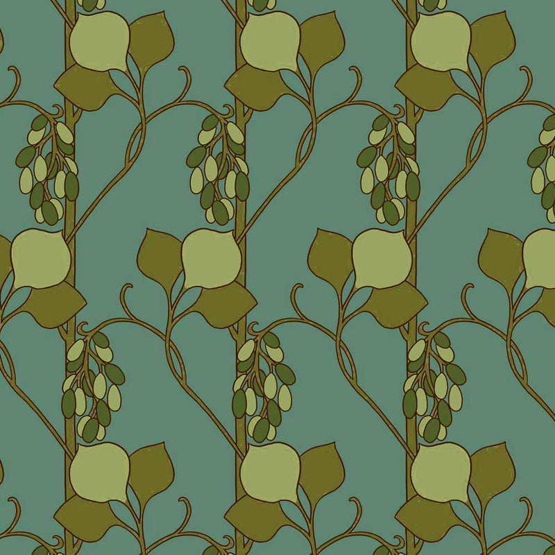 Gustav Stickley Grapes Design Textile for Upholstery