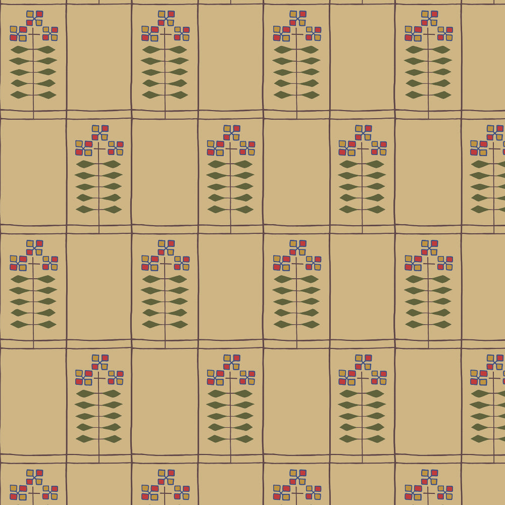 Gustav Stickley Cowslip Design Textile for Curtains