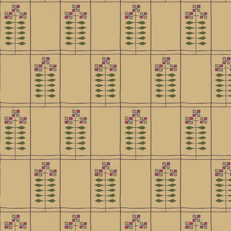 Gustav Stickley Cowslip Design Textile for Curtains