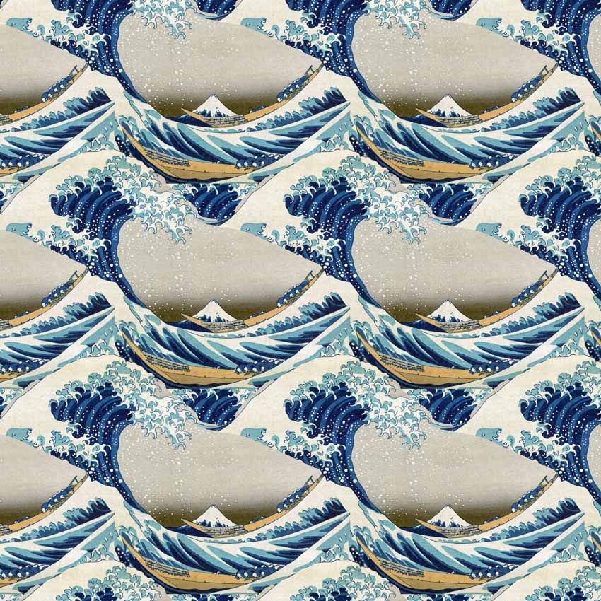 The Great Wave Off Kanagawa Hokusai Fabric Textile