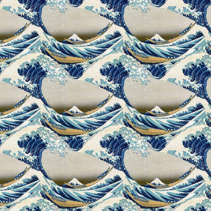 The Great Wave Off Kanagawa Hokusai Fabric Textile