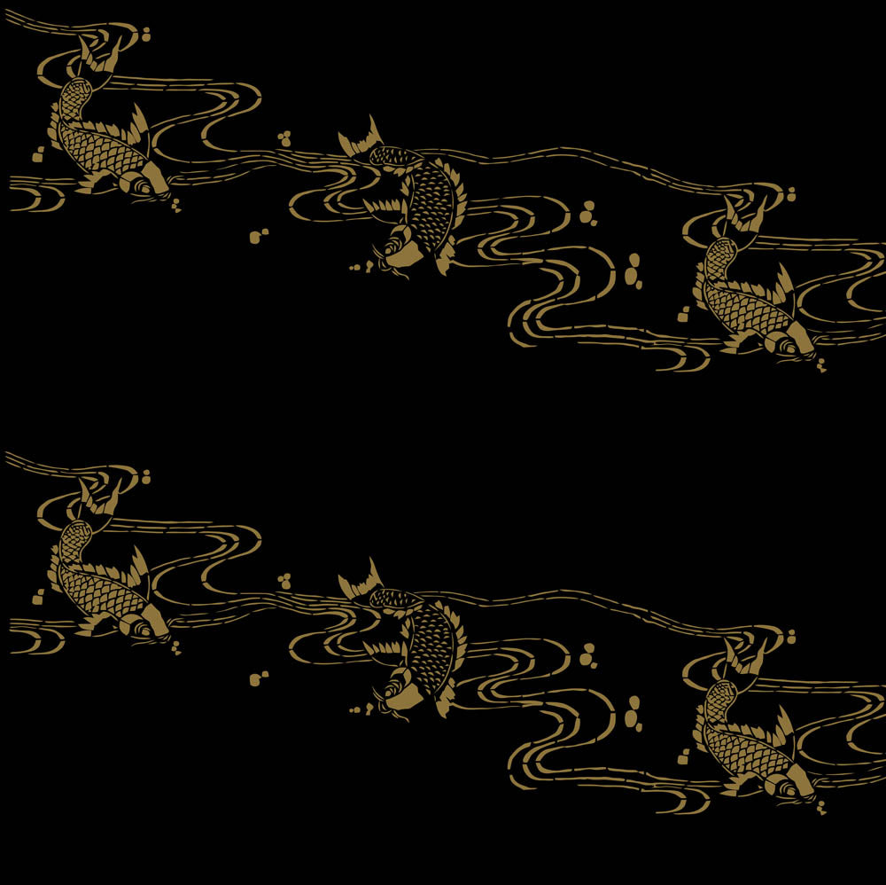 Japanese carp design fabric textile