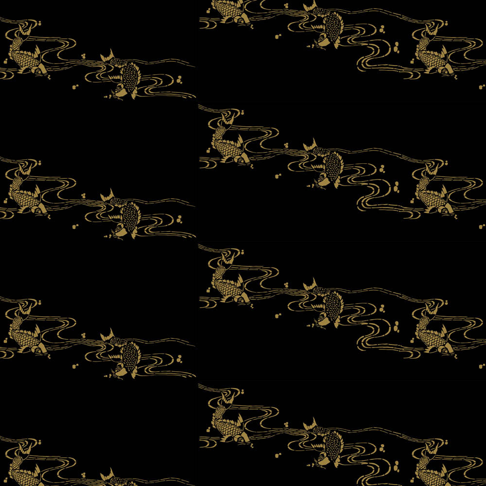 Japanese carp design fabric textile