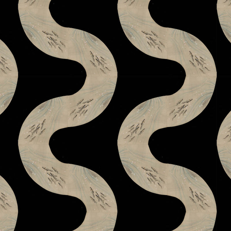 Japanese carp design fabric textile