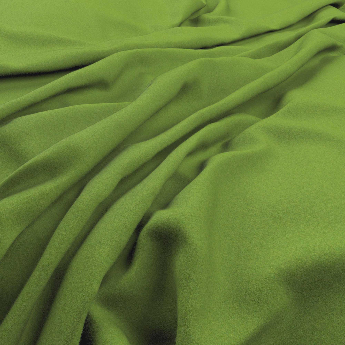 plain  green wool curtain and upholstery fabric - Iona Forest Plain