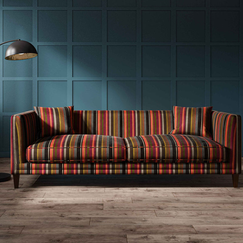 Paul  Smith style striped Crib 5 velvet fabric