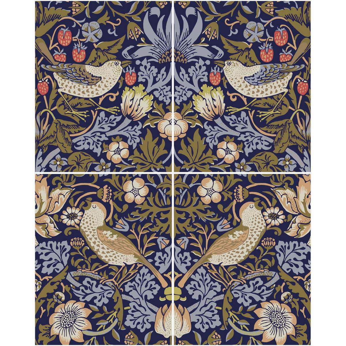 William Morris Strawberry Thief Ceramic Wall Tile