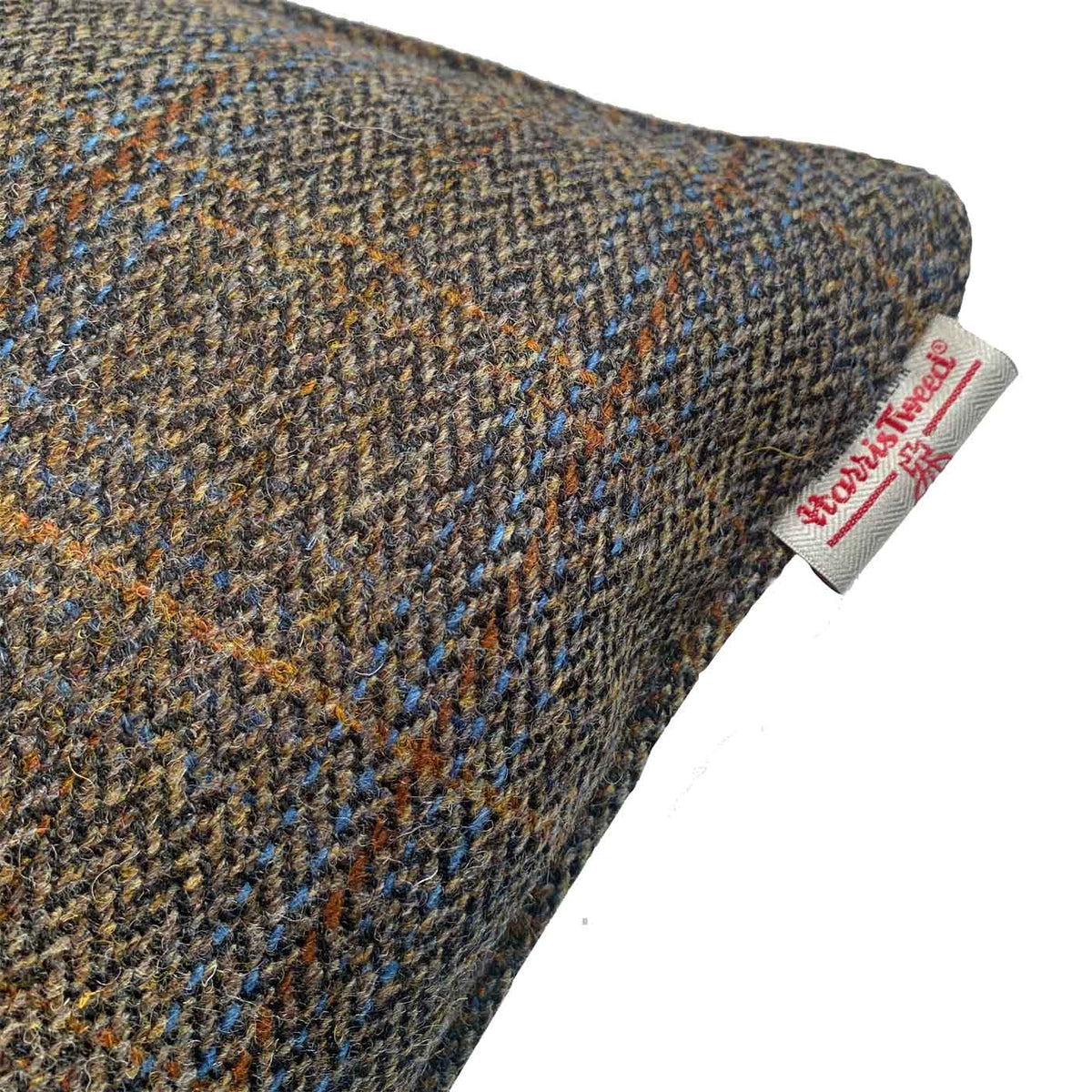 Harris Tweed Rodel Herringbone 44cm x 44cm cushion with feather insert