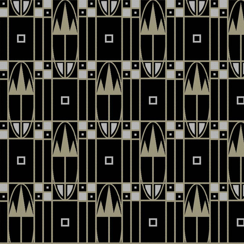 black grey and white art deco curtain upholstery fabric