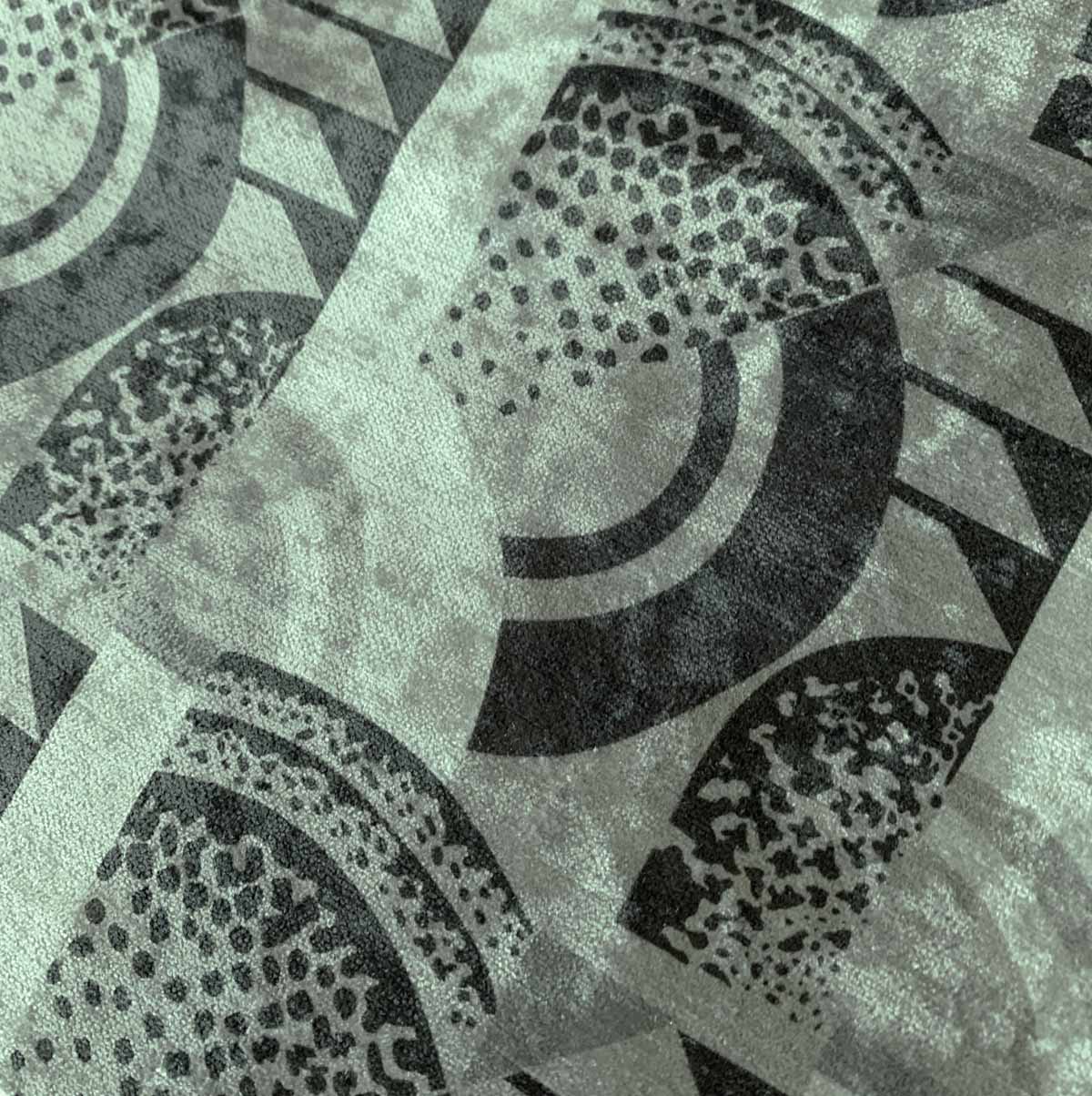 Deco Eclectic Deco Circles Velvet (Green)