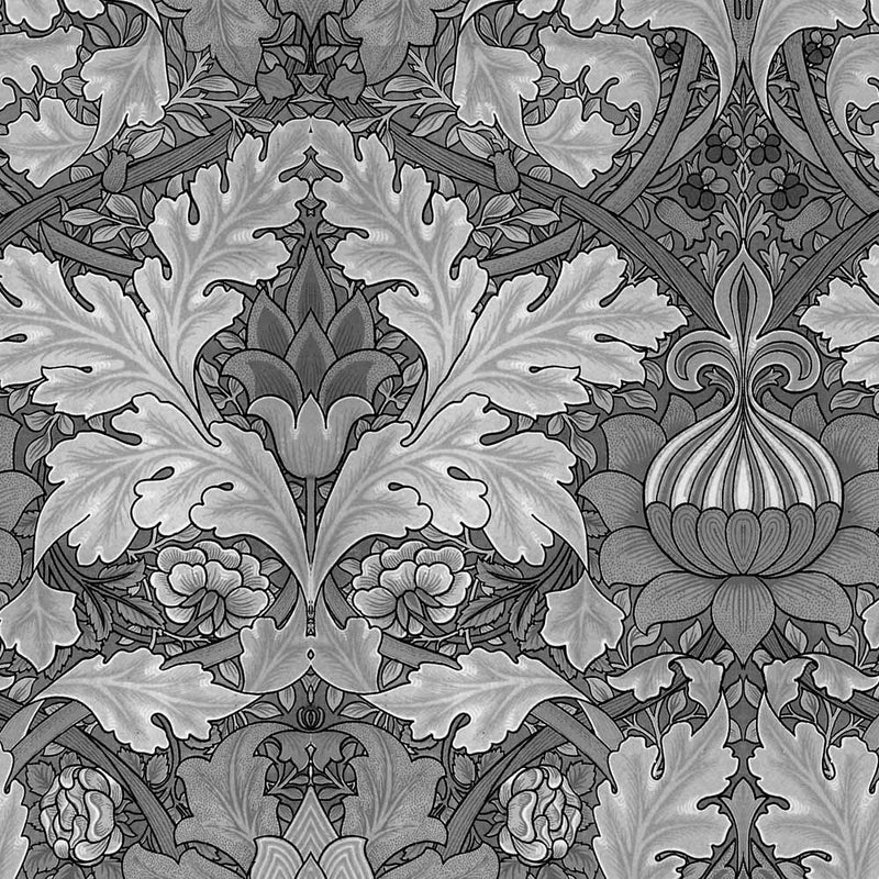 William Morris Designs Saint James Palace Silver Velvet