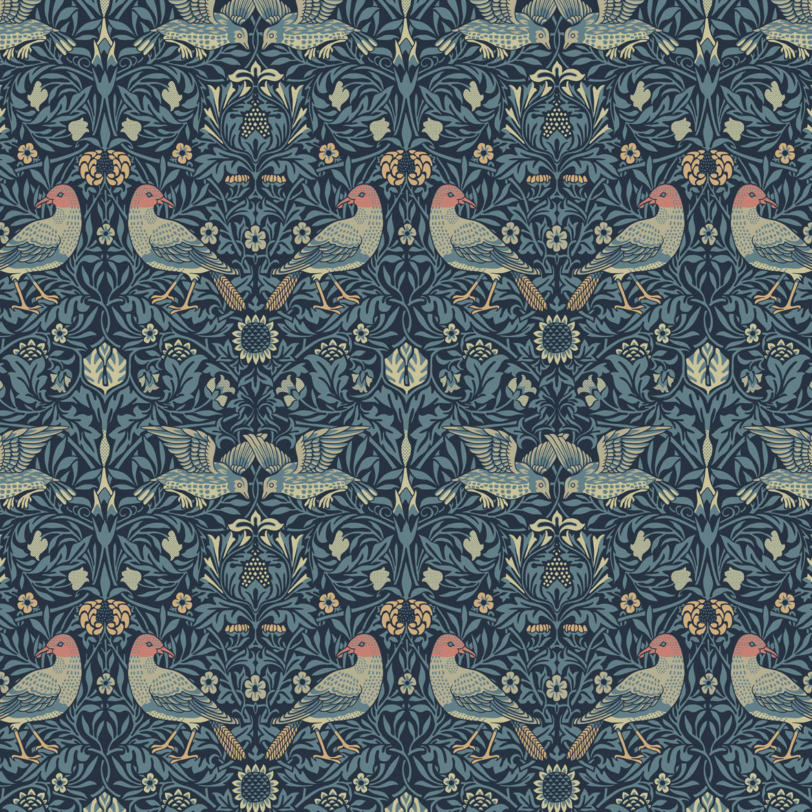William Morris Bird Curtain Upholstery fabric