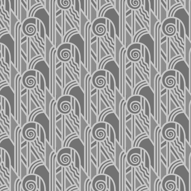 Deco Scroll Art Deco Velvet Curtain Upholstery Fabric
