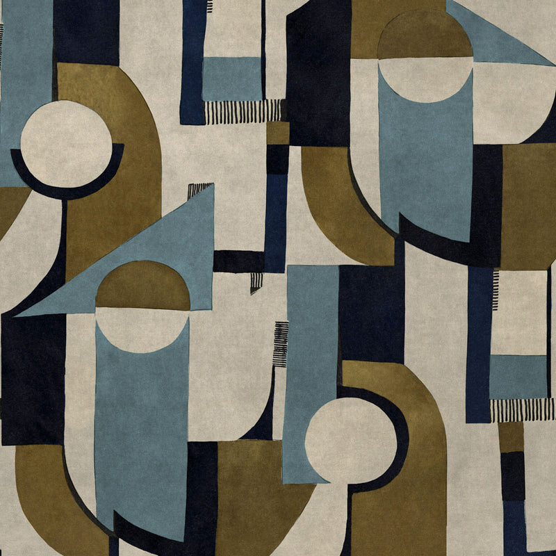 Geometric Art Deco Style Domestic Contract Fabric