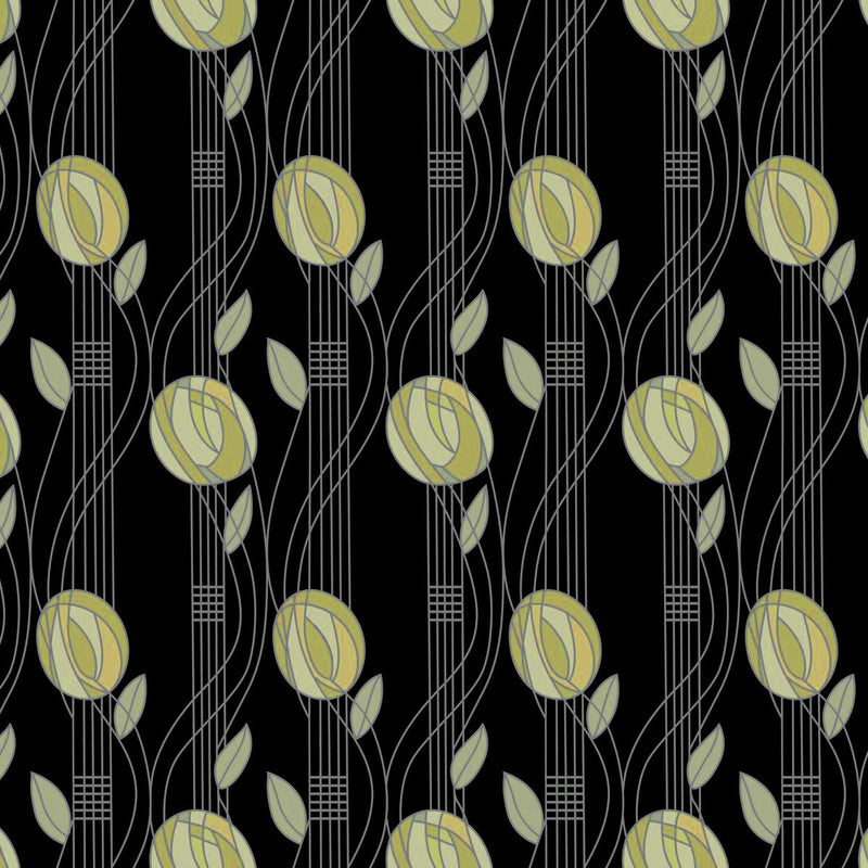 Charles Rennie Mackintosh Flower Design Curtain Upholstery Fabric