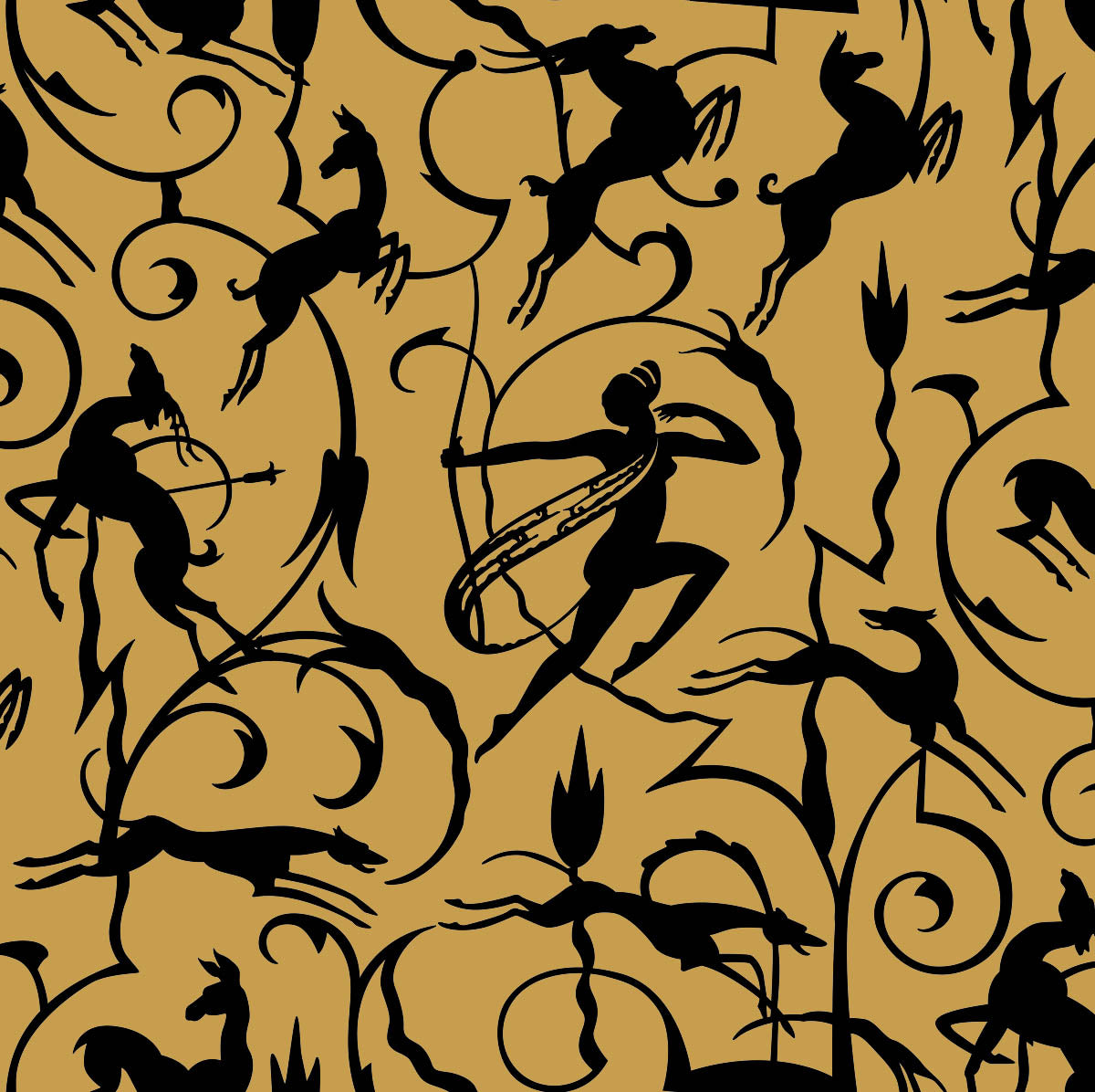 Diana Art Deco Textile Fabric by Thomas Lamb