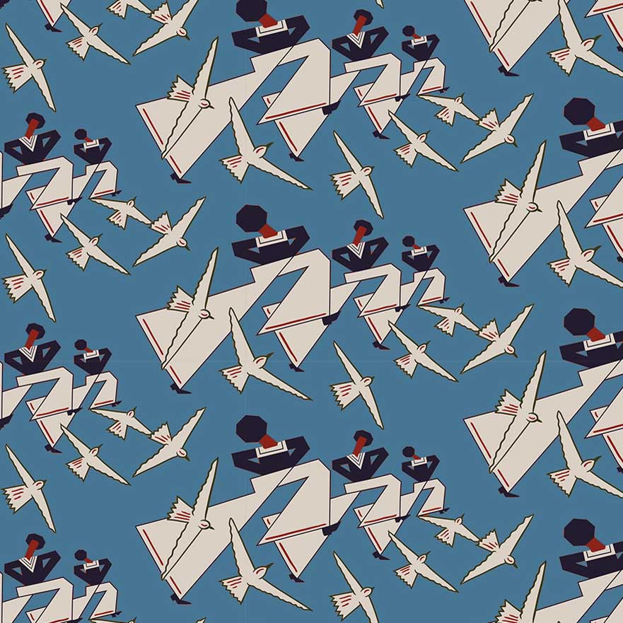 red art deco curtain upholstery fabric