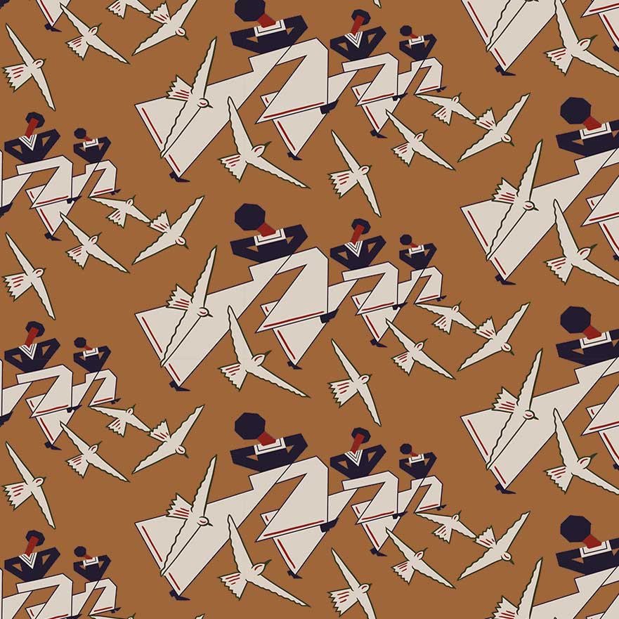 red art deco curtain upholstery fabric