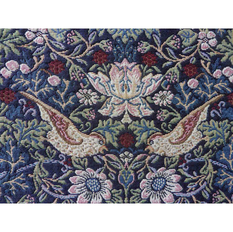 W Morris Tapestry and Chenille Strawberry Thief Heavy Tapestry Blue