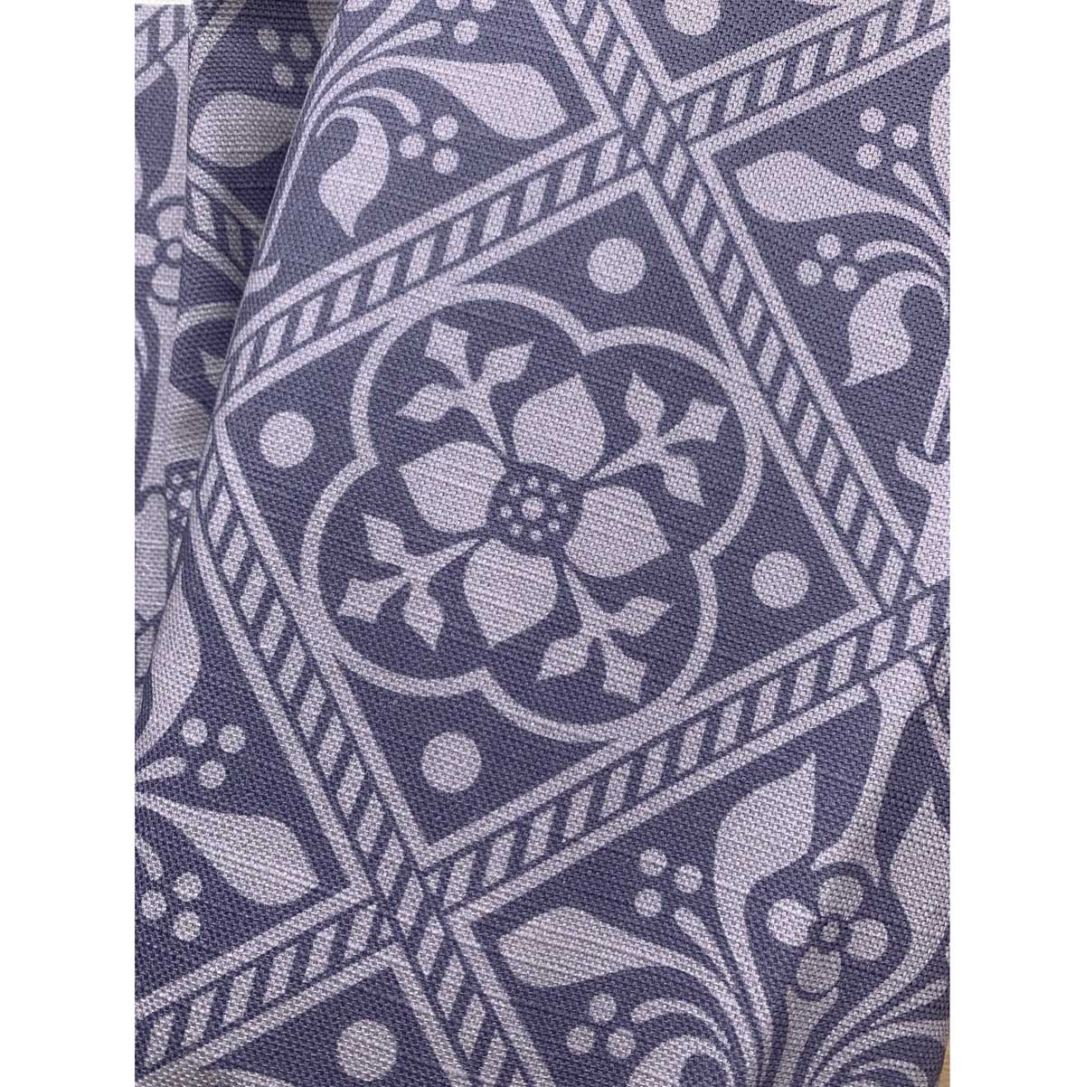 Augustus Pugin Trellis Lilac Cotton Linen Print